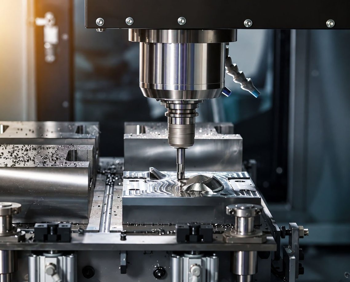 Fräsbearbeitung eines Werkzeugeinsatzes auf einem CNC-Bearbeitungszentrum